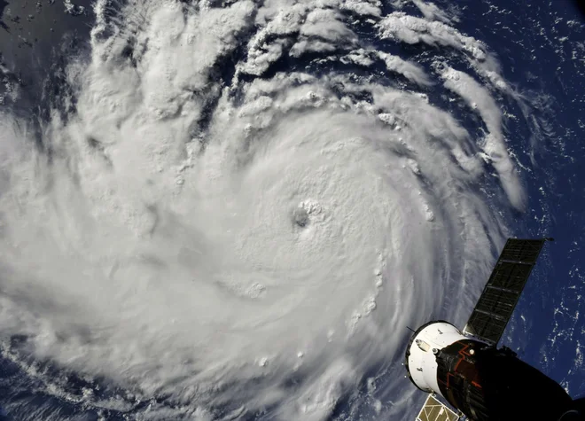 Posnetek agencije NASA na orkan Florence FOTO: AP