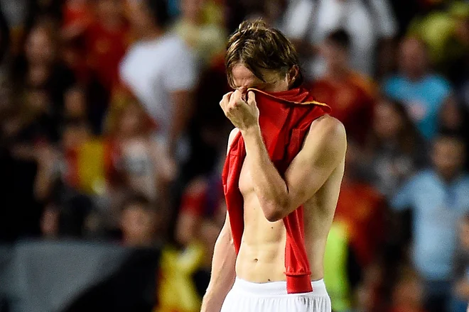 Tudi Luka Modrić je bil tokrat povsem neprepoznaven. FOTO: AFP