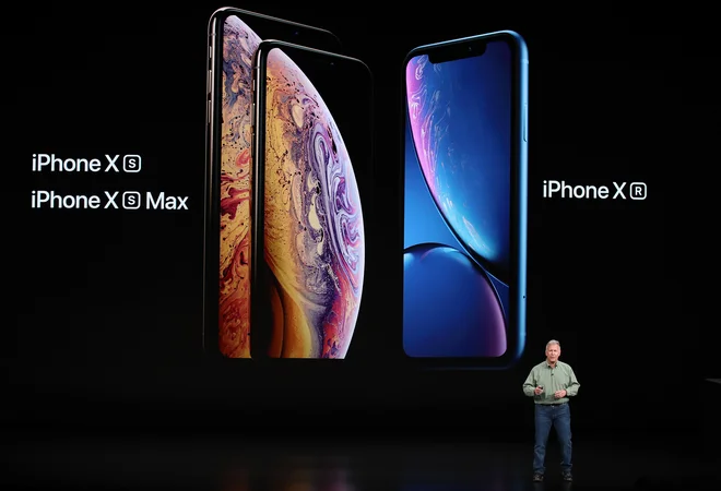 Predstavili so tudi tri nove mobilne telefone iPhone XS, iPhone XS Max in iPhone XR. FOTO: Justin Sullivan/Afp