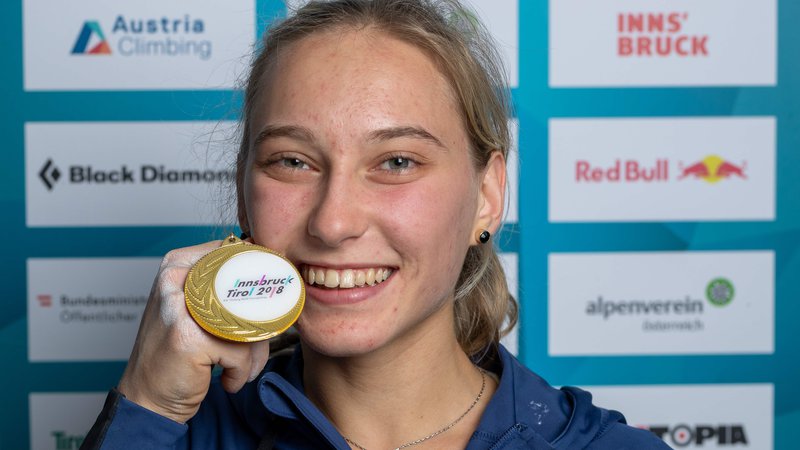 Fotografija: Janja Garnbret je svetovna prvakinja! FOTO: AFP