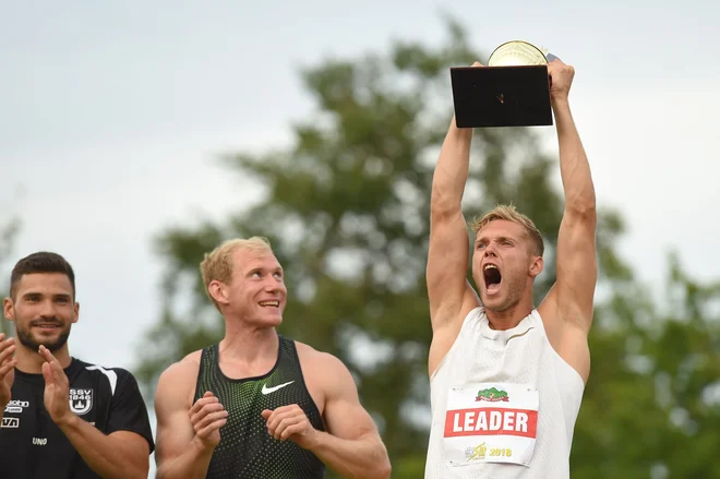 Kevin Mayer je zbral 9126 točk. FOTO: Nicolas Tucat/AFP