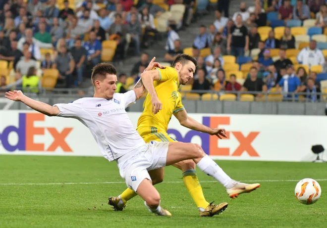 Benjamin Verbič je podal za izenačujoči zadetek. FOTO: Sergej Supinski/AFP