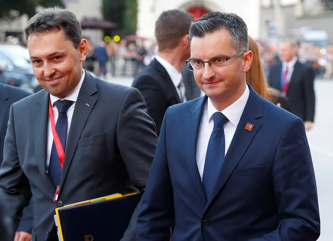 Premier Marjan Šarec se je med neuradnim vrhom EU v Salzburgu opazno veliko gibal v krogih liberalnih voditeljev, predvsem premierov držav Beneluksa. FOTO: Leonhard Foeger/Reuters