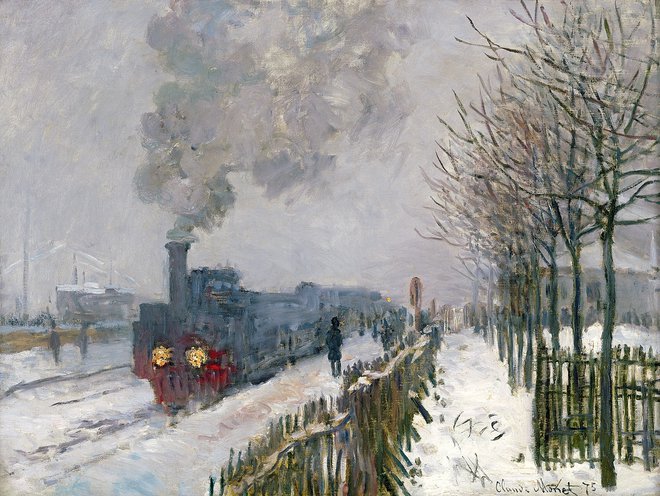 Vlak v snegu, 1875. FOTO: © Musée Marmottan Monet, Paris/Bridgeman Images