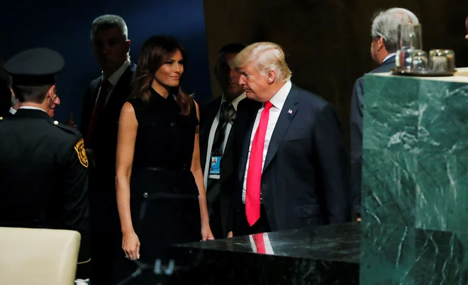 Po govoru ga je pričakala Melania. FOTO: Reuters