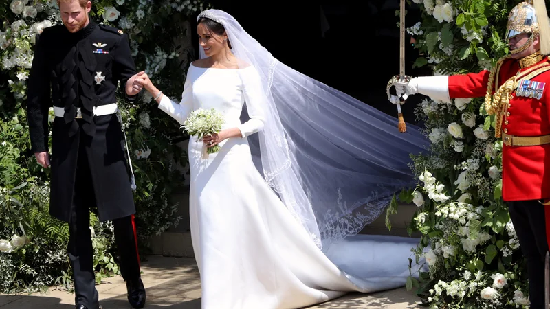 Fotografija: Meghan je v dokumentarnem filmu razkrila skrivnost nastajanja njene poročne obleke. FOTO Guliver/getty Images