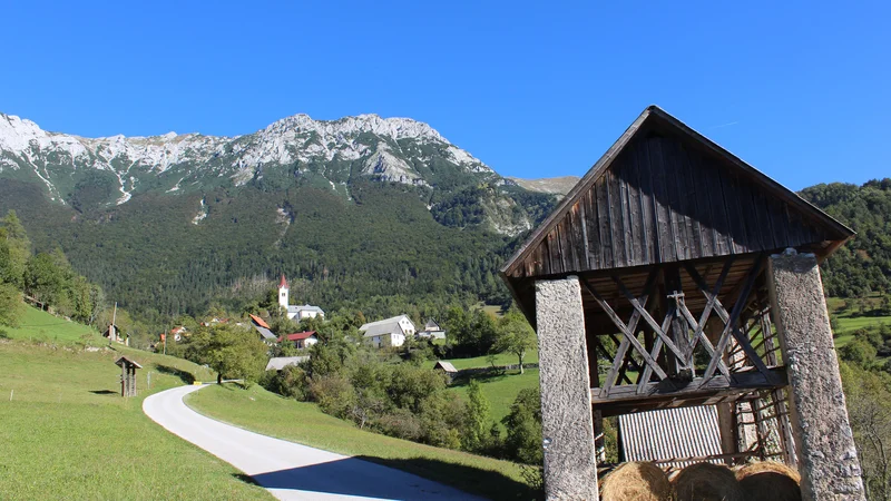 Fotografija: Vasici Rut in Grant sta tudi dežela kozolcev. Foto Blaž Močnik