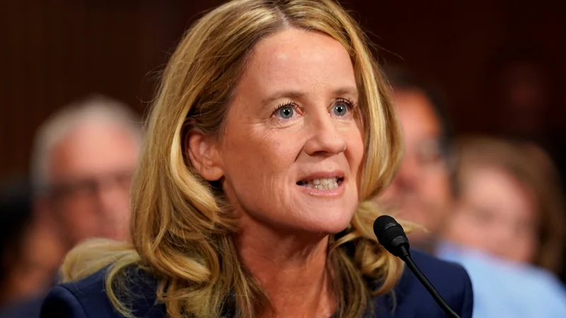 Fotografija: Christine Blasey Ford testifies before the Senate Judiciary Committee on Capitol Hill in Washington, DC, U.S., September 27, 2018. Andrew Harnik/Pool via REUTERS