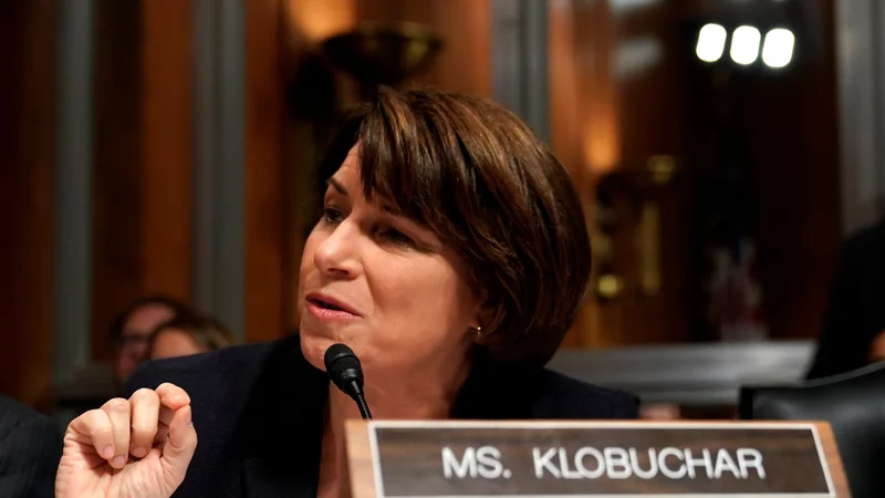 Fotografija: Stari starši Amy Klobuchar so v ZDA prišli iz Slovenije. FOTO: Reuters