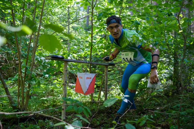 Andraž Hribar na tekmi svetovnega prvenstva v orientacijskem teku v Estoniji, 2017. FOTO: osebni arhiv