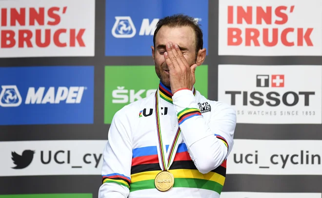 Alejandro Valverde ni skrival solz. FOTO: Christof Stache/AFP