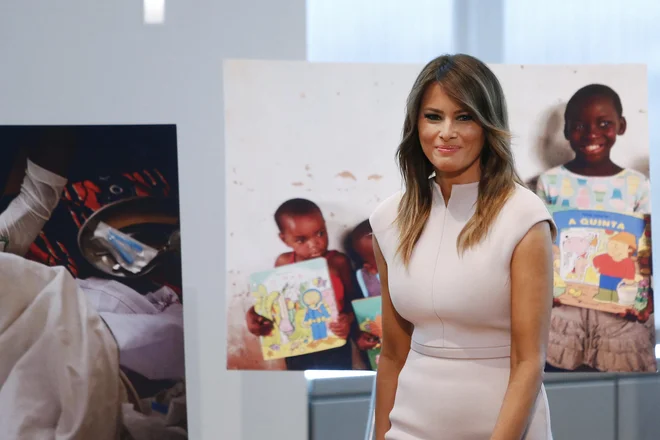 Melania je svoj načrt o popotovanju po afriški celini napovedala že na sprejemu Združenih narodov konec septembra. FOTO: Jason Decrow/AP