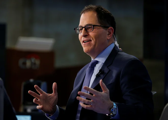 Ameriški poslovnež Michael Dell, ki vodi eno največjih tehnoloških podjetij na svetu Dell Technologies, napoveduje, da bo kmalu spet ponudilo svoje delnice na borzi. Foto Reuters
