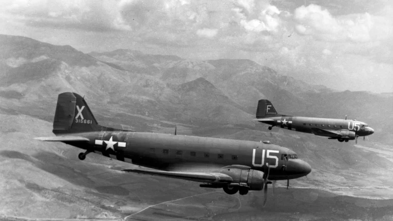 Fotografija: Letala Douglas C-47. FOTO: Arhiv Muzeja Tomaža Godca