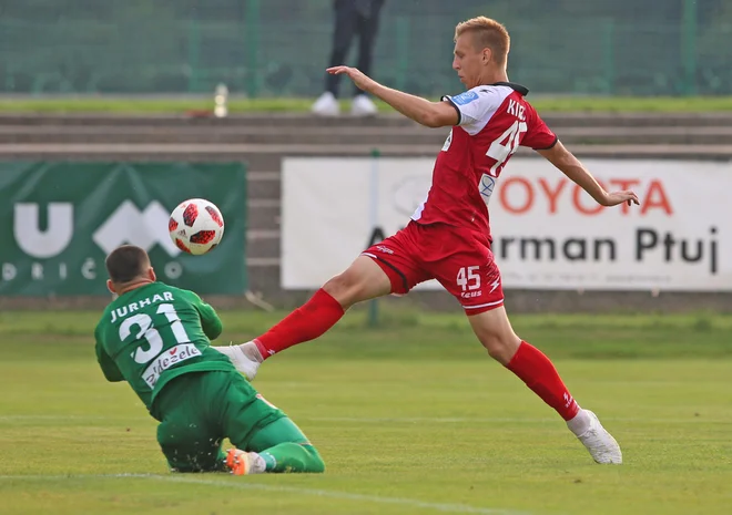 Rok Kidrič je v Ljudskem vrtu zabil že svoj četrti gol v sezoni. FOTO: Tadej Regent/Delo