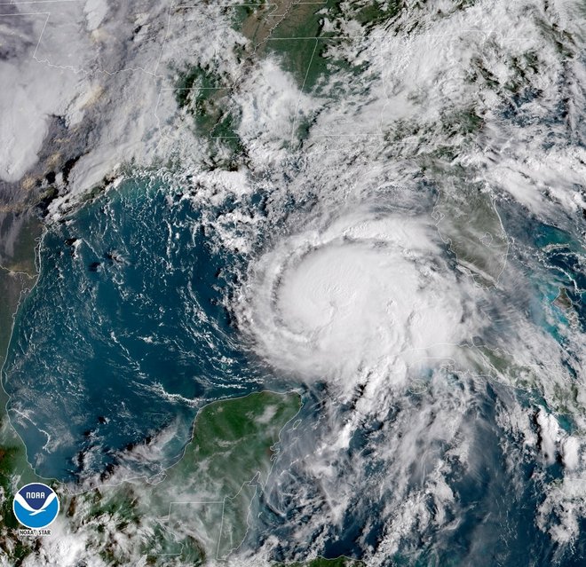 Satelitski posnetek orkana Michael FOTO: Reuters