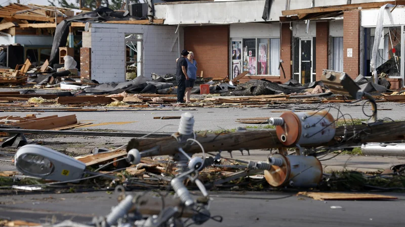 Fotografija: Posledice orkana v Callawayu. FOTO: Reuters