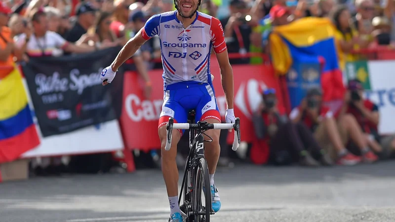 Fotografija: Thibaut Pinot je v odlični formi, kar je dokazal z zmago na dirki Milano-Torino, danes bo eden glavnih favoritov za zmago. Foto AFP