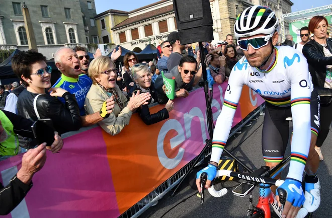 Nastopil je tudi aktualni svetovni prvak Alejandro Valverde. FOTO: Daniel Dal Zennaro/AP
