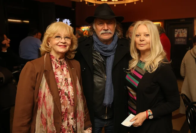 Milena Dravič, Rade Šerbedžija, Snežana Nikšič na projekciji filma Sedmina pred tremi leti v Ljubljani. FOTO: Igor Zaplatil/Delo