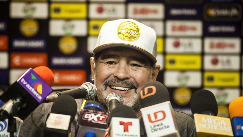 Fotografija: Diego Maradona je bil spet brez dlake na jeziku. FOTO: AFP