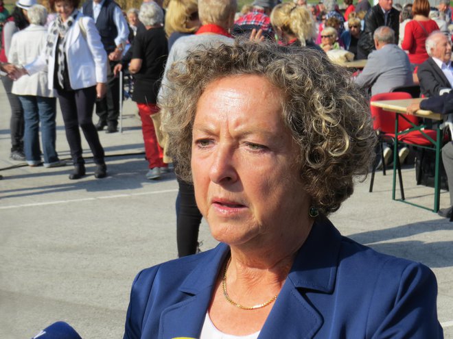 Tamara Blažina, slavnostna govornica in nekdanja poslanka v italijanskem parlamentu FOTO: Bojan Rajšek/Delo