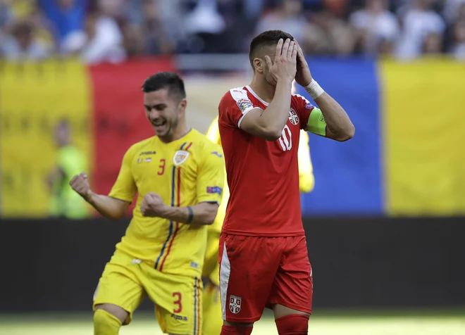 Dušan Tadić se je lahko le prijel za glavo. FOTO: Vadim Ghirda/AP