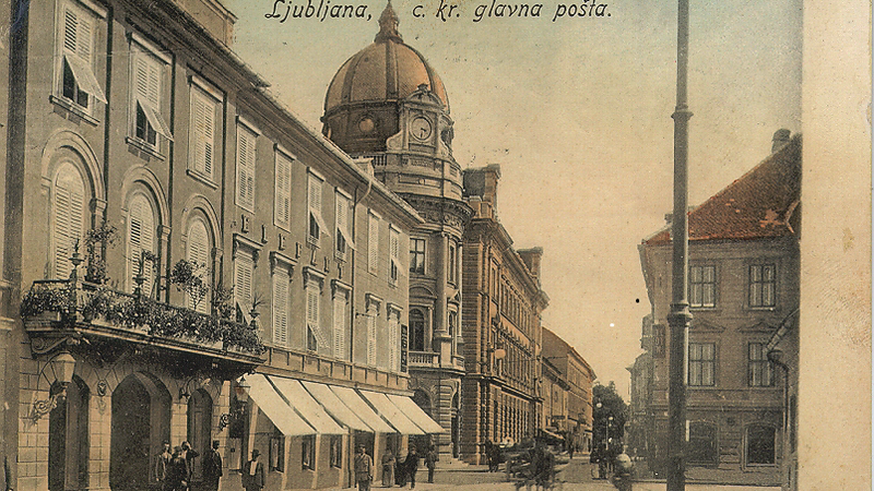 Fotografija: Hotel Elefant (Slon), razglednica, okr. 1909, SI_ZAL_LJU/0342, Fototeka Hotel Bavarski dvor in hotelir Victor Petsche, razglednica, posl. 23. 7. 1907, v: Pozdrav iz Ljubljane, str. 115. Foto C C