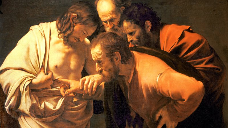 Fotografija: V znanosti so blaženi tisti, ki vidijo, pa vseeno podvomijo. Caravaggio: Nejeverni Tomaž, 1601/1602