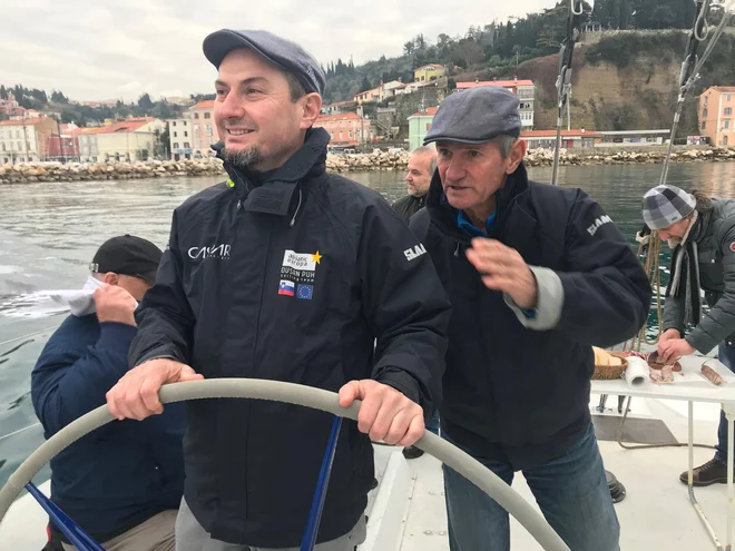 Kapitan Gašpar G. Mišić in skiper Dušan Puh sta z regatnikom Adriatik Europa uspešen jadralski tim. Foto Dušan Šinik