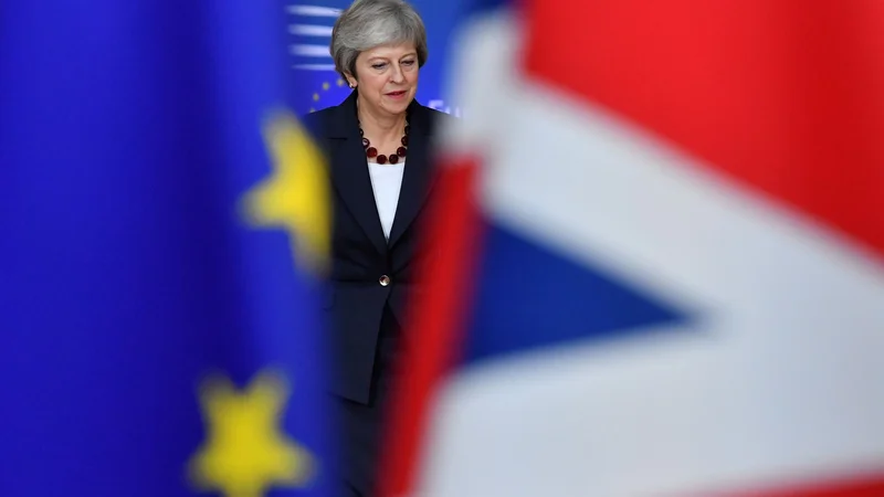 Fotografija: Brexit je le eno od velikih gradbišč EU. FOTO: EMMANUEL DUNAND/AFP