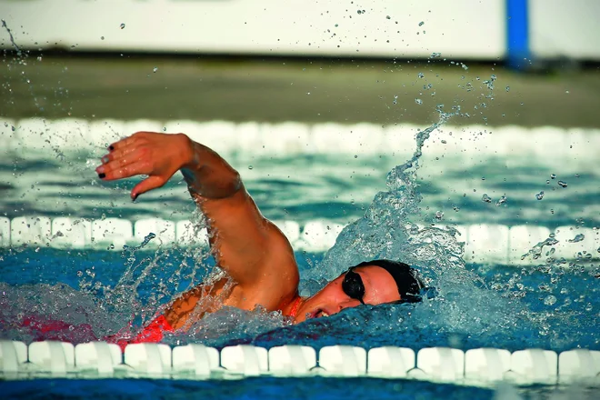 Tjaa Oder med nastopom v disciplini 200 m prosto na 39. Mednarodnem plavalnem mitingu "Telekom 2015", v Radovljici, 18. julija 2015.
