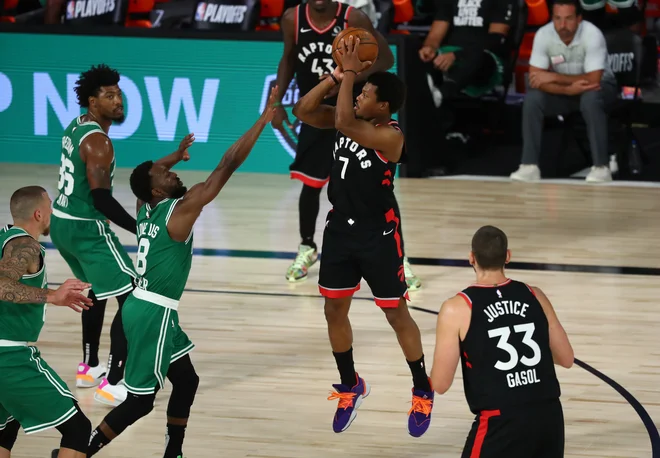 Kyle Lowry je bil junak Toronta proti Bostonu. FOTO: Kim Klement/USA TODAY Sports