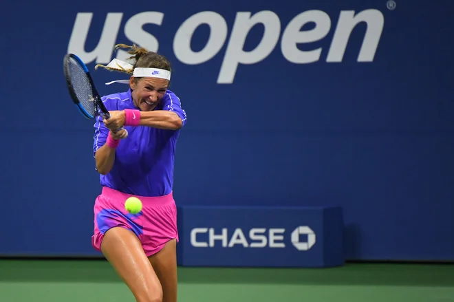 Viktorija Azarenka je premagala Elise Mertens. FOTO: Robert Deutsch/USA TODAY Sports