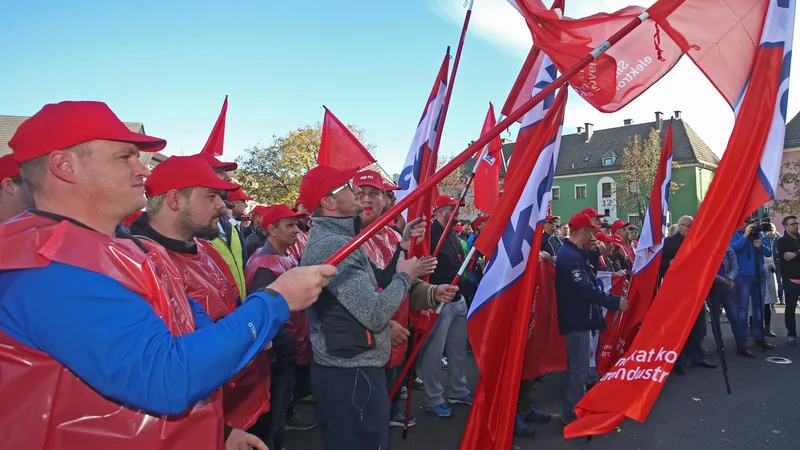 Fotografija: Protestni shod je zgolj opozorilo. Če ne bo zalegel, bo stavka. FOTO: Tadej Regent