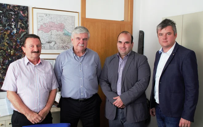 Celjska neodvisna lista je od letos politična stranka. Z leve Mihael Zver, Miran Gracer, Darko Jojić in Miran Gracer mlajši. FOTO: Brane Piano