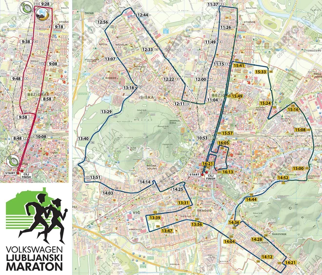 Predvidene zapore cest. Foto Arhiv 23. Volkswagen Ljubljanskega Maratona