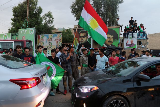 Podporniki Patriotske zveze Kurdistana (PUK). FOTO: REUTERS/Ako Rasheed 