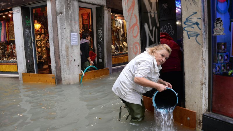 Fotografija: Poplavljenje Benetke. FOTO: Andrea Merola/AP