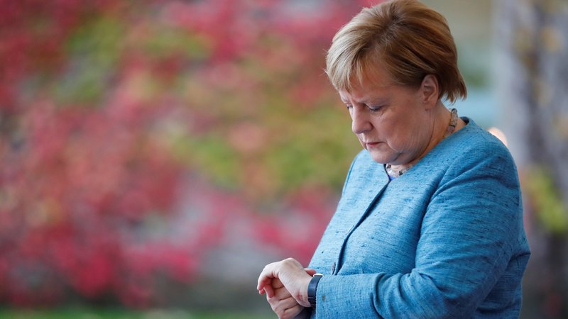 Fotografija: Angela Merkel se bo od oblasti poslovila leta 2021. FOTO: Hannibal Hanschke/Reuters