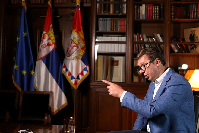Aleksandar Vučić je ocenil, da Črna gora uvaja delikt mišljenja. FOTO: Djordje Kojadinović/Reuters