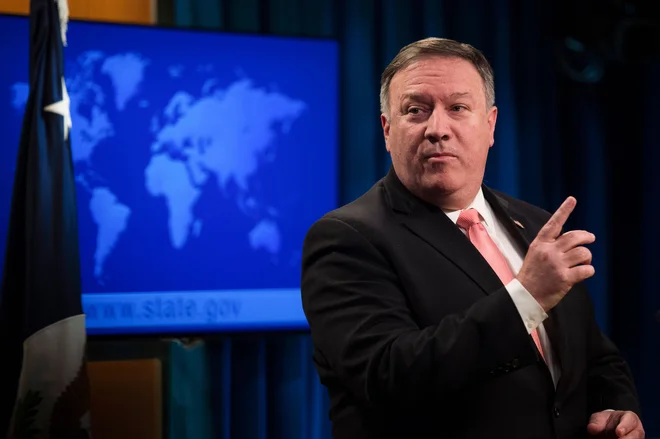 Ameriški državni sekretar Mike Pompeo. FOTO: ANDREW CABALLERO-REYNOLDS / AFP)
