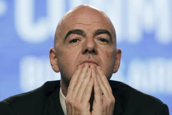 Predsednik Fifa Gianni Infantino je med drugim poudaril, da ne glede na število reprezentanc, SP ne sme trajati dlje kot 28 dni. FOTO: Ap