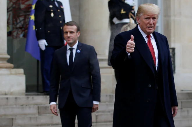 Spor glede obrambe EU bi lahko zaznamoval vzdušje na osrednji svetovni slovesnosti ob stoletnici konca prve svetovne vojne. FOTO: Vincent Kessler/Reuters