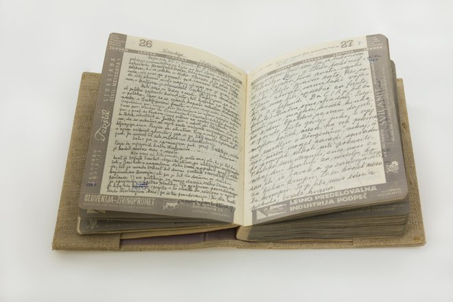 Rokopis spominov Leona Štuklja, iz katerega je črpal nekaj podatkov za knjigo Mojih sedem svetovnih tekmovanj. Foto Bostjan Pucelj