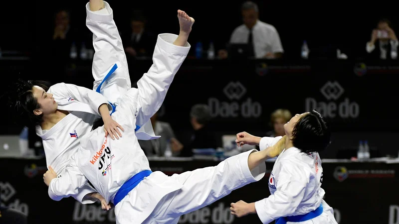 Fotografija: V Madridu poteka svetovno prvenstvo v karateju. Foto Javier Soriano Afp