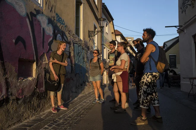 Grafiti, za nekatere zanimivost, za druge nadloga. FOTO Voranc Vogel/Delo