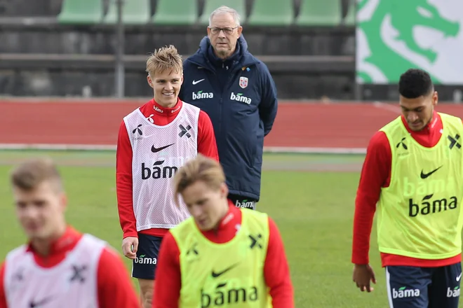 Trening norveške nogometne reprezentance v ljubljani. Foto Tomi Lombar/Delo