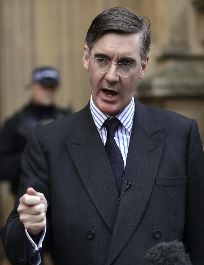 Vplivni evroskeptični poslanec Jacob Rees Mogg. FOTO: Matt Dunham/AP