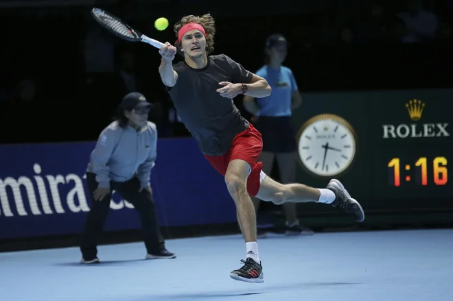 Alexander Zverev je izkoristil edino ponujeno priložnost za brejk.&nbsp; FOTO: Tim Ireland/AP